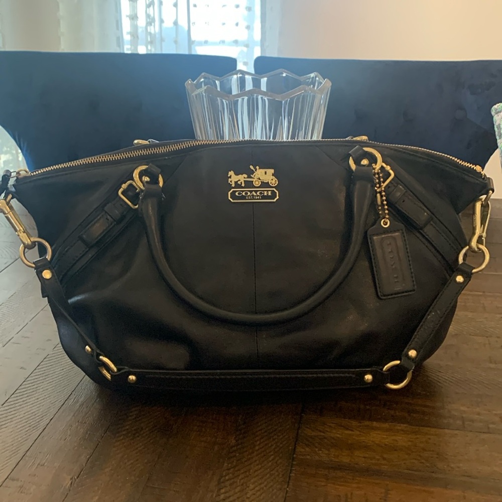 Coach Black Leather Handbag